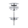 GROHE - Bonde de vidage clic-clac GROHE 65807000 - Ø 64 mm - Chrome - vignette