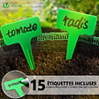 VOUNOT - Lot de 5 sacs de plantation non tisse 20L avec poignee Noir - vignette