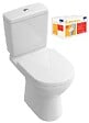 VILLEROY ET BOCH - Combi Pack O.NOVO PLUS en céramique - Sortie Verticale - Blanc - Avec abattant Soft Close blanc- réf : 5661V101 - VILLEROY ET BOCH - vignette