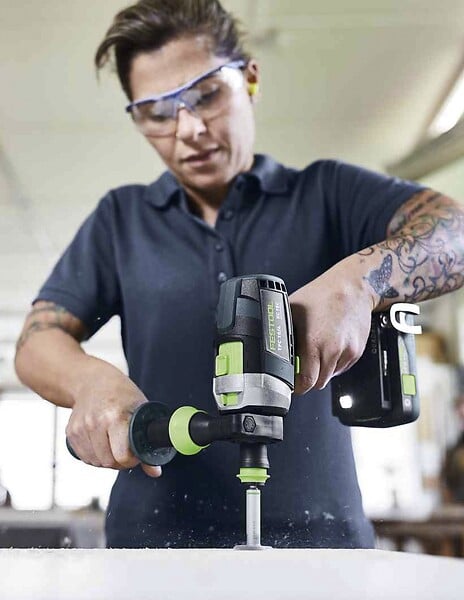 FESTOOL - Perceuse à Percussion FESTOOL QUADRIVE TPC 18/4 I-Basic (Machine seule Systainer SYS3 M 187) - large