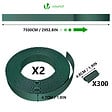 VOUNOT - Kit de lamelles occultantes PVC brise vue 150m x 4.7cm avec 300 clips Vert - vignette
