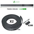 VOUNOT - Kit de lamelles occultantes PVC brise vue 150m x 4.7cm avec 300 clips Gris - vignette
