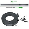 VOUNOT - Kit de lamelles occultantes PVC brise vue 75m x 4.7cm avec 150 clips Gris - vignette