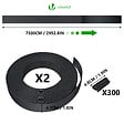 VOUNOT - Kit de lamelles occultantes PVC brise vue 150m x 4.7cm avec 300 clips Noir - vignette