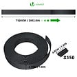 VOUNOT - Kit de lamelles occultantes PVC brise vue 75m x 4.7cm avec 150 clips Noir - vignette