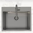 SWISS AQUA TECHNOLOGIES - Swiss Aqua Technologies Aurum Évier de cuisine encastrable inox 304, 1 bac, 55x45x21 cm, Gun Metal brossé PVD - vignette