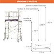 TUBESCA COMABI - Echafaudage Roulant X'tower 2m80 Plancher (4m80 Travail) - vignette