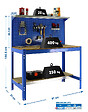 SIMON RACK - SimonRack - Kit Etabli 1440x900x600mm Charge 400Kg -  SIMONWORK BT3 900 BLEU/BOIS Simon Rack - vignette
