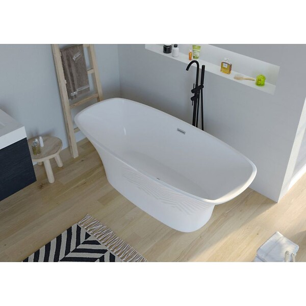 DISTRIBAIN - Baignoire îlot Lizarra - 170x78x60 cm - large