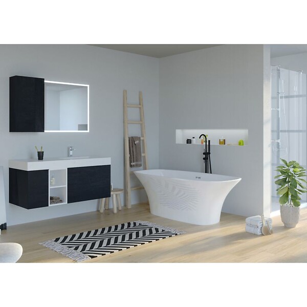 DISTRIBAIN - Baignoire îlot Lizarra - 170x78x60 cm - large