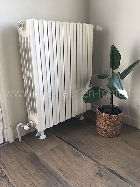 SANNOVER - Lot de 10 Pieds de radiateur fonte - large