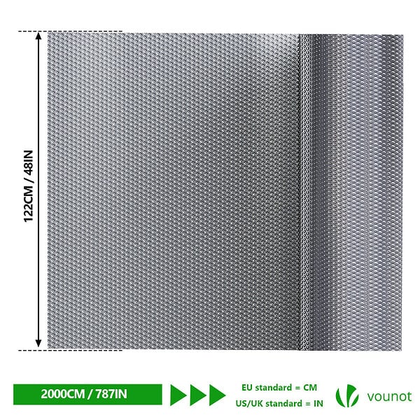 VOUNOT - Isolant thermique a bulle double couche aluminium radiateur reflecteur 1.22x20m - large