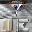 VOUNOT - Isolant thermique a bulle double couche aluminium radiateur reflecteur 1.22x20m - vignette