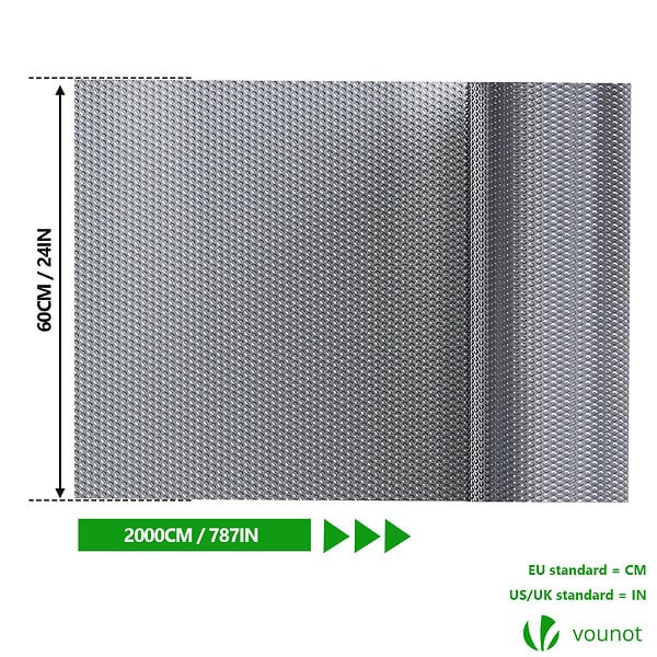 VOUNOT - Isolant thermique a bulle double couche aluminium radiateur reflecteur 0.6x20m - large