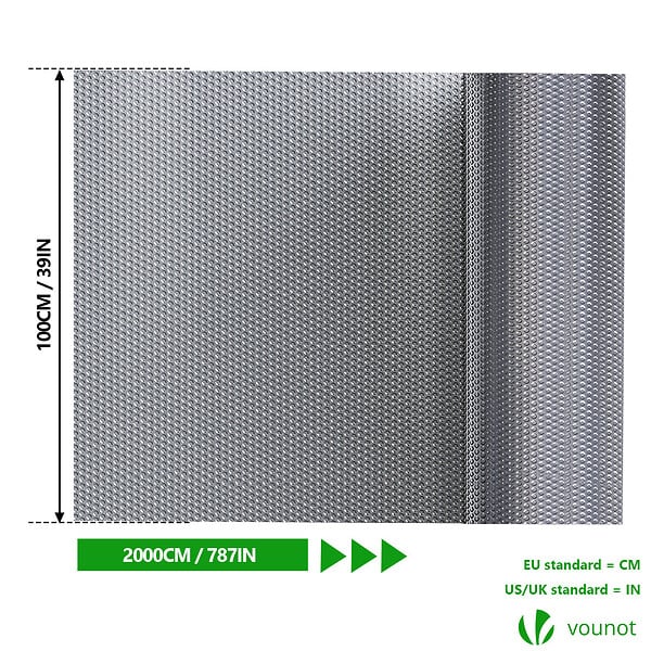 VOUNOT - Isolant thermique a bulle double couche aluminium radiateur reflecteur 1x20m - large