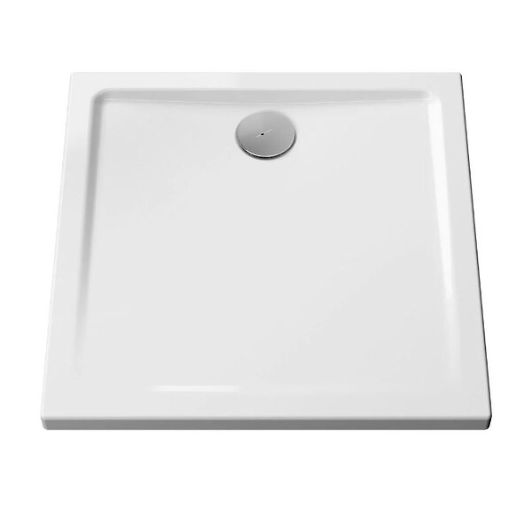VITRA - Receveur de douche - Cascade (sans bonde) - 800 x 800 x 40mm - BLANC - 3 faces émaillées PN12 blanc - large