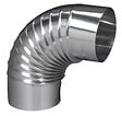 TEN - Coude EQ90° plissé aluminium 125 mm - TOLERIE GENERALE - 392125 - vignette