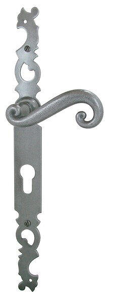 BRIONNE - Ensemble sur plaque de style Cévennes entraxe 195mm bec de cane condamnation droite noir - BRIONNE - V.1010743NR - large