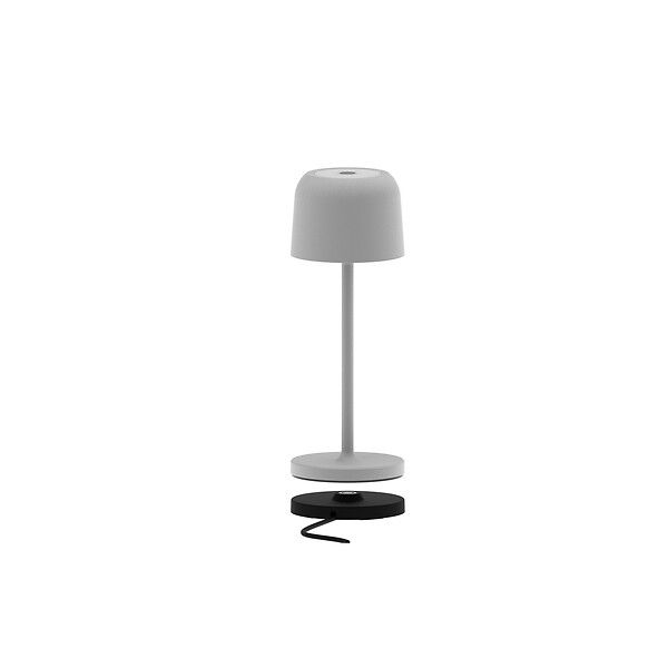 LUMISKY - Lampe de table sans fil SOPHIA Gris clair H28cm - large