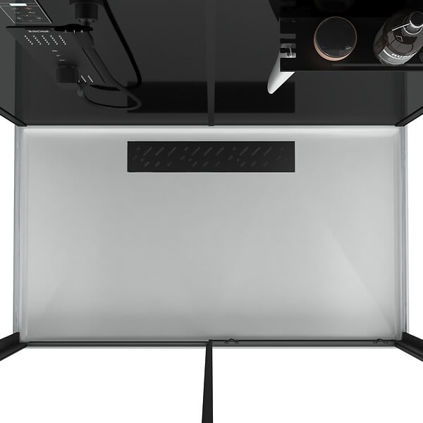 AURLANE - Cabine de douche Hydromassante 140x85x218 cm - Porte coulissante - Fonds & Profilés Noir Mat - large