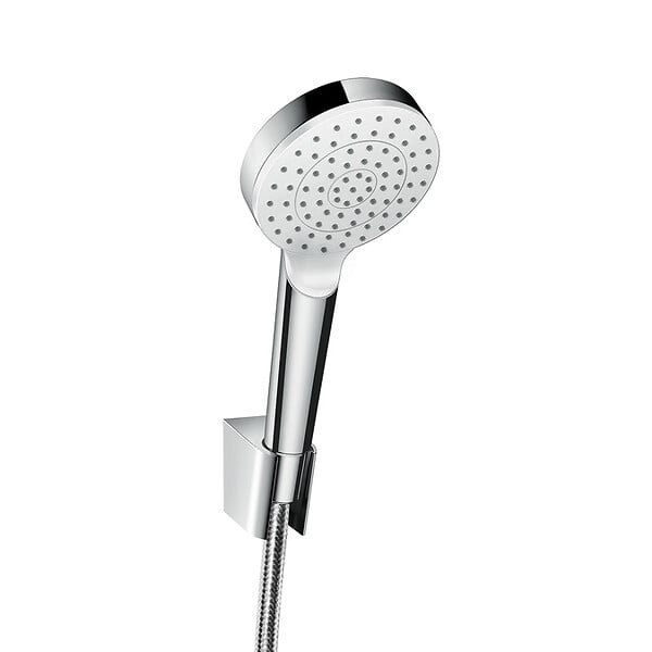 HANSGROHE - Kit douchette - Crometta Eco - Blanc/Chromé - 9L/min - large