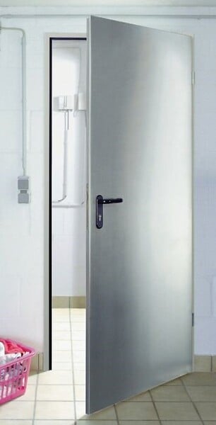 Bloc-porte reversible et silencieux - Acier galvanise - large