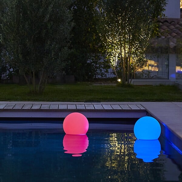 LUMISKY - 2 Boules lumineuses sans fil flottantes BOBBY D30cm - large