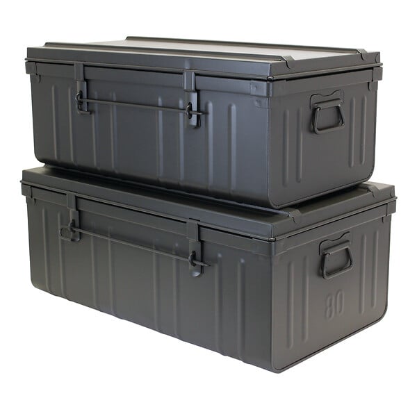 P.HENRY - Pierre Henry - Lot de 2 cantines 80/90 cm ECO en métal anthracite - large
