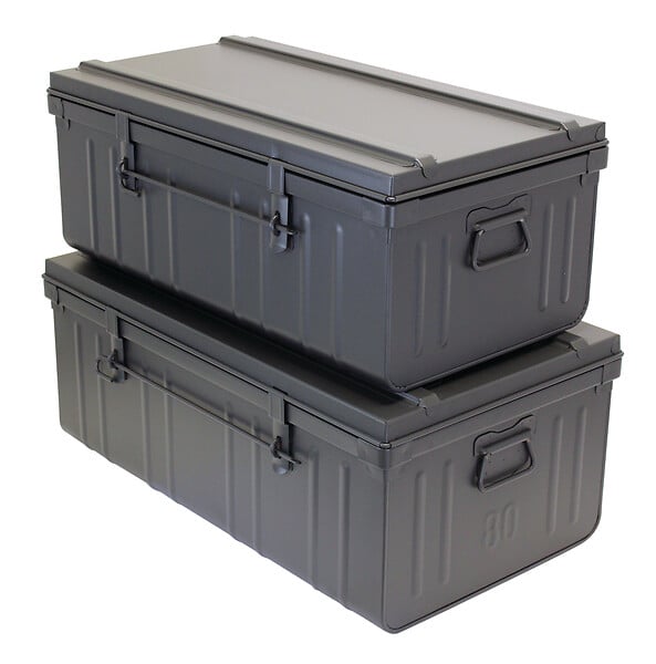 P.HENRY - Pierre Henry - Lot de 2 cantines 80/90 cm ECO en métal anthracite - large