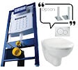 GEBERIT - Bâti-support avec cuvette suspendu + abattant + plaque avec jeu de pieds autoportant - GEBERIT - PROMO-AUTO - vignette