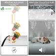 VOUNOT - Auvent de porte marquise 100x80 cm transparent en Polycarbonate anti UV Noir - vignette
