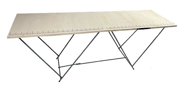 Table à tapisser pliante - Bois - 2 m avec règle graduée - large