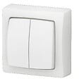 LEGRAND - Interrupteur double saillie - Blanc - vignette