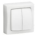 LEGRAND - Interrupteur double saillie - Blanc - vignette