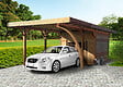SOLID - Carport avec abri en pin du Nord  - L.406xl.706cm - vignette