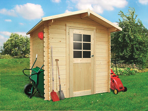 SOLID - Abri de jardin en bois Essen - Bois naturel - L.198xP.198cm - large
