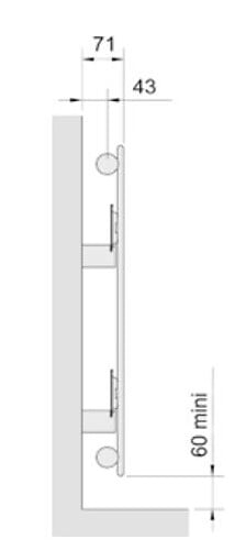 ACOVA - Radiateur Fassane Prem's - Vertical simple - Puissance 1550W - H: 2000 - L: 740 - Blanc - large