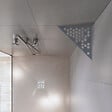 U-TILE - Tablette d'angle douche  Gris ardoise Nid d'abeilles - triangle - vignette
