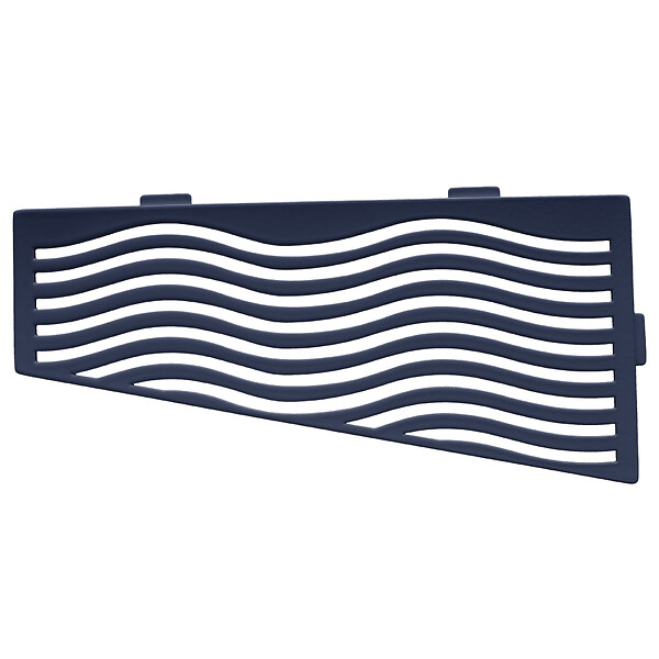 U-TILE - Tablette d'angle douche  Gris ardoise Aqua - rectangle - large