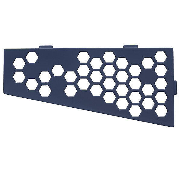 U-TILE - Tablette d'angle douche  Gris ardoise Nid d'abeilles - rectangle - large