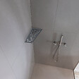 U-TILE - Tablette d'angle douche  Gris ardoise Nid d'abeilles - rectangle - vignette