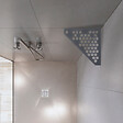 U-TILE - Tablette d'angle douche  Gris ardoise Nid d'abeilles - 5 côtés - vignette