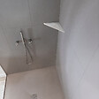 U-TILE - Etagère d'angle en résine finition marbre - 24 x 24 cm x 2,4 cm d'épaisseur - blanc - vignette