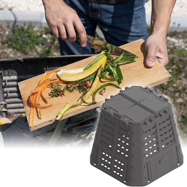BRIXO - Composteur de jardin 480 Litres 93,3 x 93,3 x H80 cm KOMPOBOX BRIXO - large