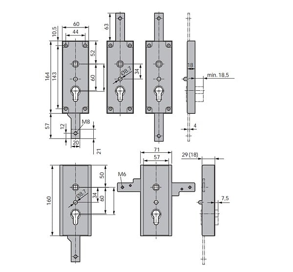 WSS - Serrure de garage verouillage bas avec ressort épaisseur 29mm - WSS - 16540000010 - large