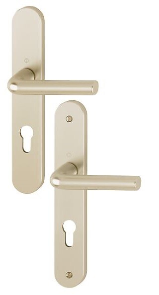 HOPPE - Ensemble sur plaques ARLES type condamnation finition argent - HOPPE - 596201 - large