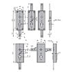 WSS - Serrure de garage verouillage bas sans ressort épaisseur 18mm - WSS - 16510000010 - vignette