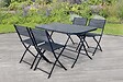 Salon de jardin - Acier - Gris anthracite - 4 personnes - vignette