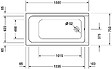 DURAVIT - Baignoire acrylique avec pieds D-Code - Dimensions : 150 x 75 cm - Couleur : BLANC - vignette