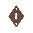 BOUVET - Rosace simple de style LV 100 fer rouillé clé L - BOUVET - 21414 - vignette
